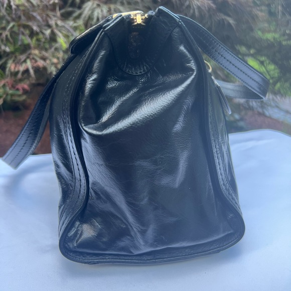 Gucci Duchessa Boston Bag Black and Gold (authentic) Repainted - Picture 9 of 10